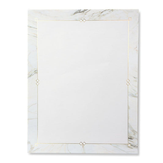 Marble And Gold Foil Border Stationery Paper - 40 Count Gartner Studios Stationery Paper 36971