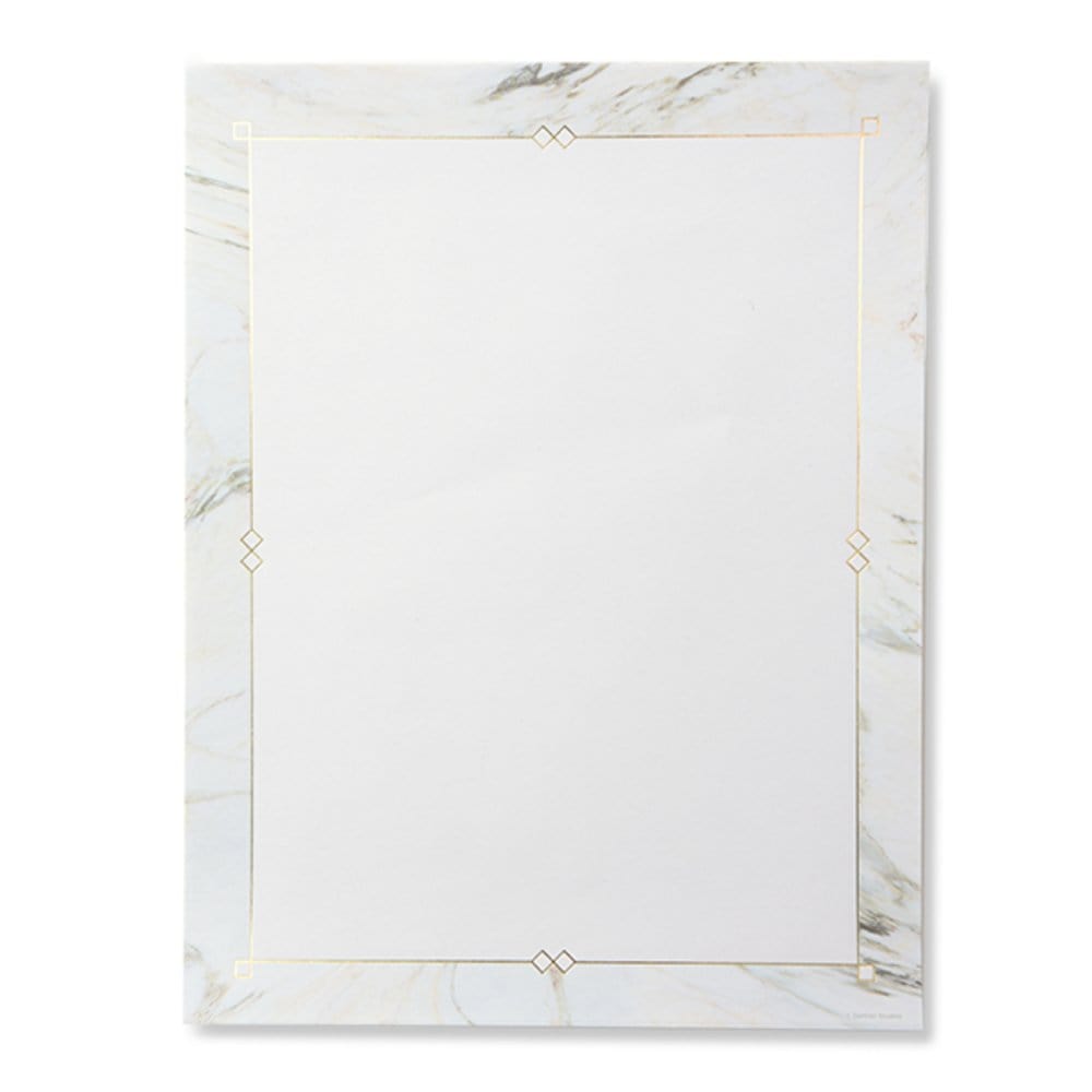 Marble And Gold Foil Border Stationery Paper - 40 Count Gartner Studios Stationery Paper 36971