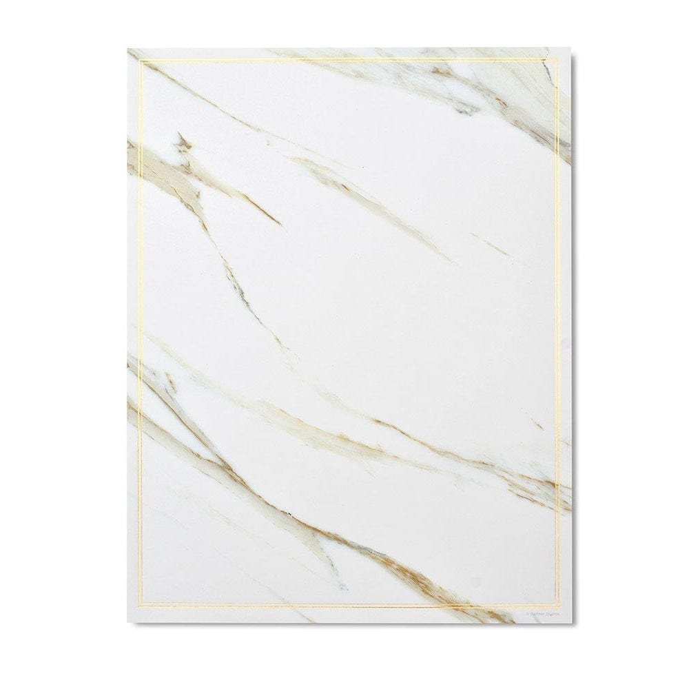 Marble & Gold Foil Stationery Paper - 20 Count Gartner Studios Stationery Paper 27510