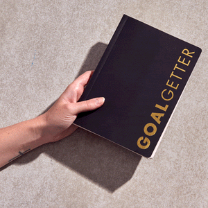 Matte Black & Gold Foil 'Goal Getter' Goals Journal Gartner Studios Journals 52383