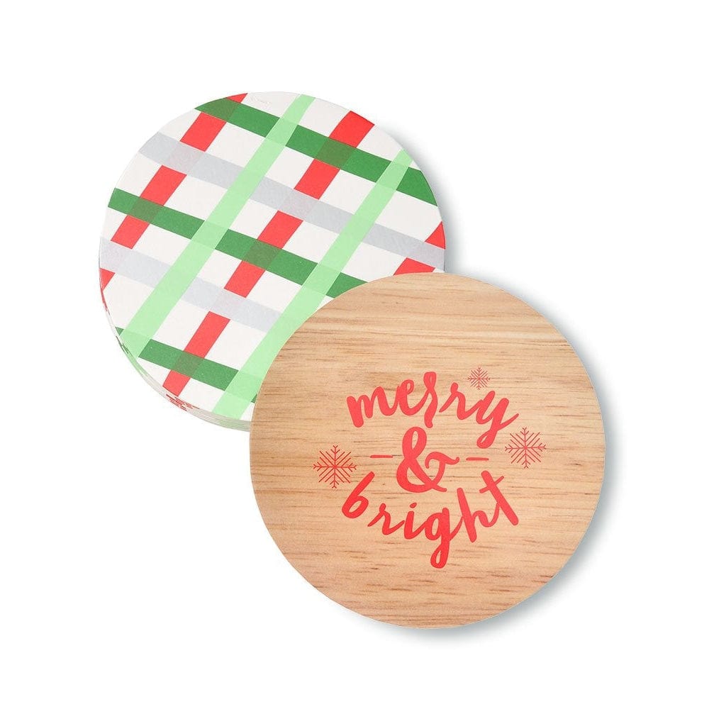 Merry &amp; Bright Coasters - 12 Count Gartner Studios Tableware 22834