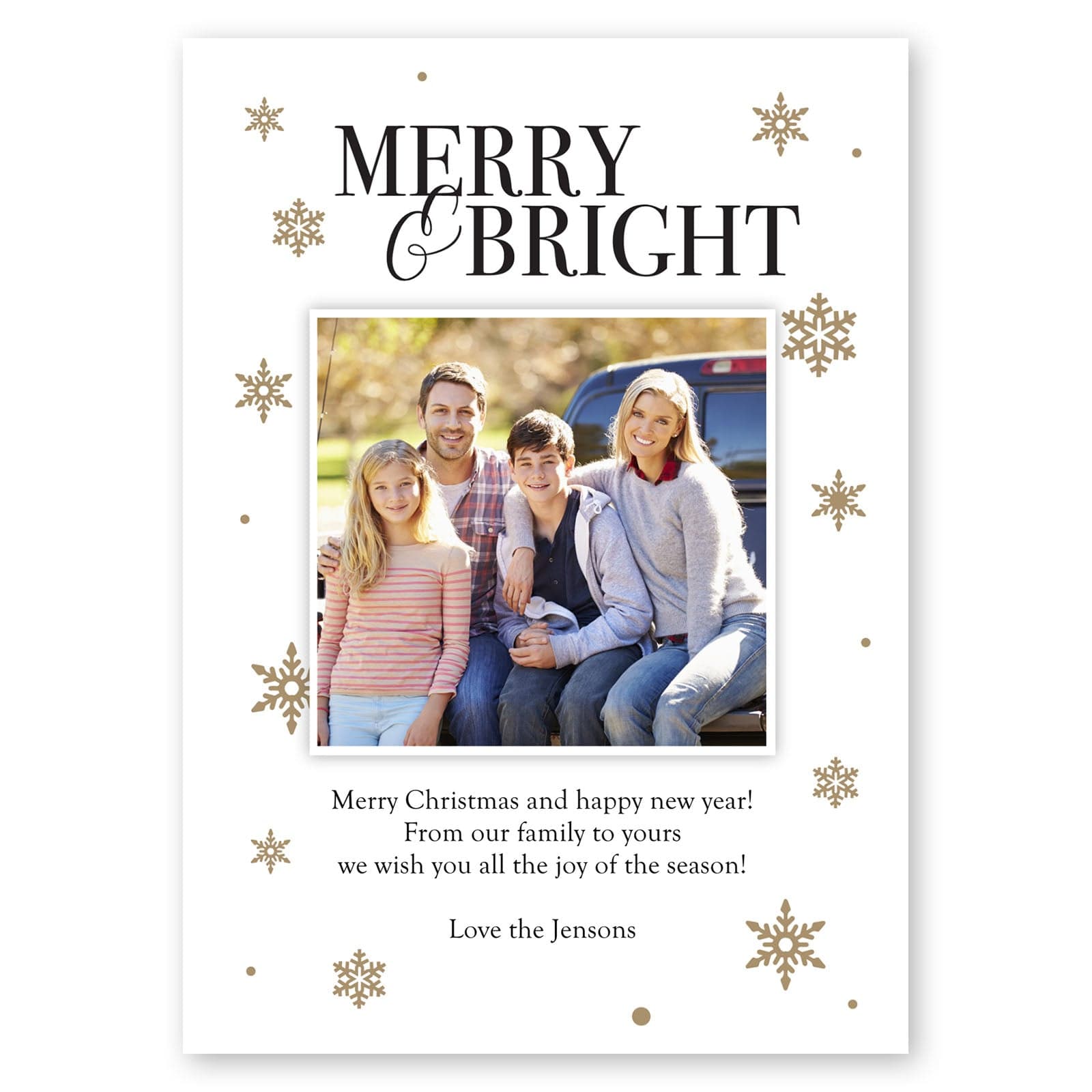 Metallic Script Holiday Card Gartner Studios Christmas Card