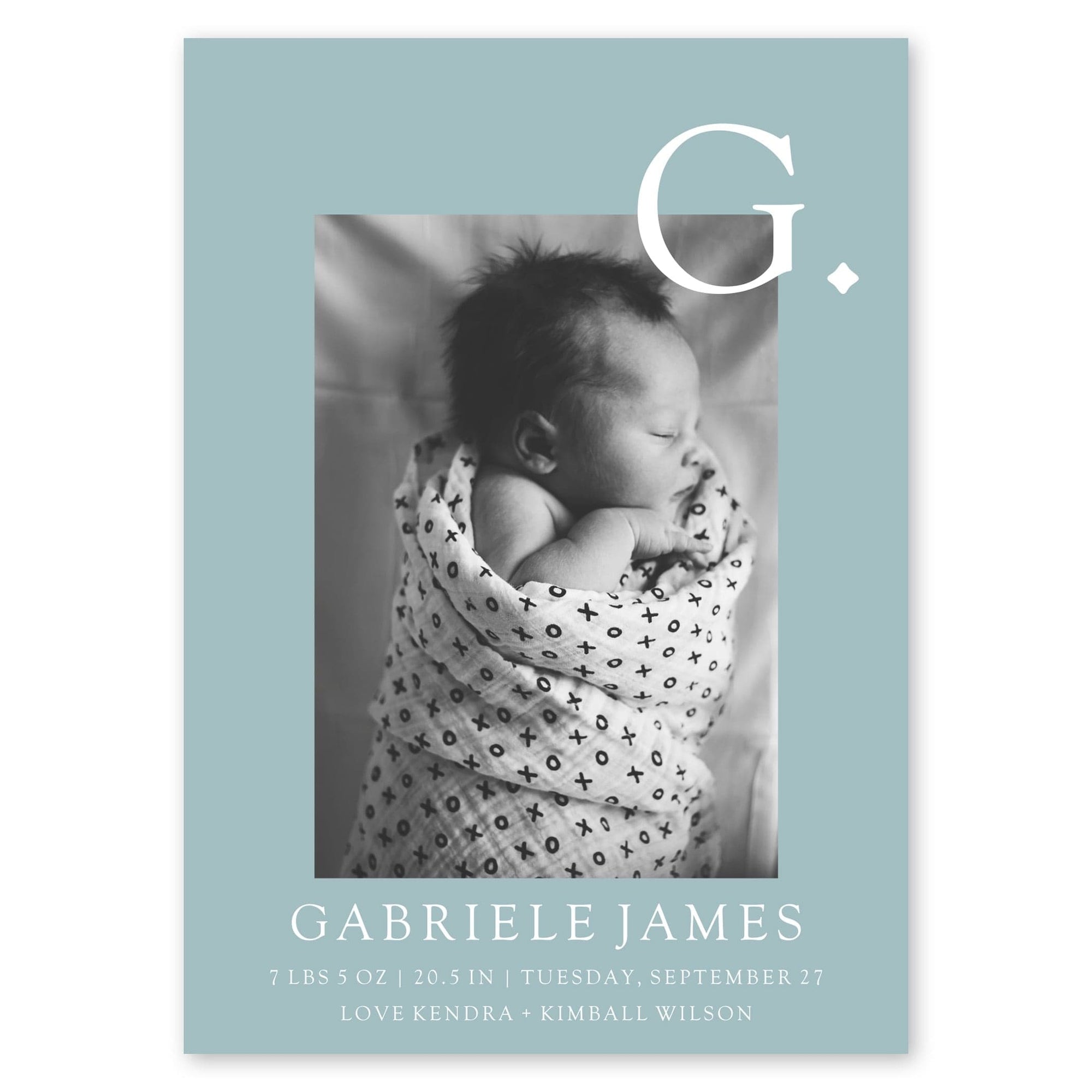 Modern Simple Baby Announcement Dusk Gartner Studios Baby Announcement