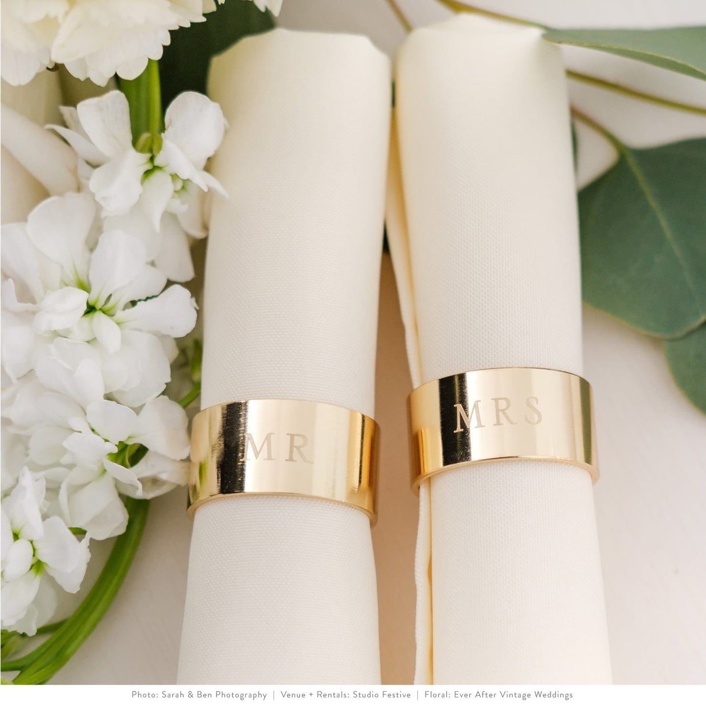 Mr and Mrs Napkin Rings - 2 Count Gartner Studios Napkin Ring 36155