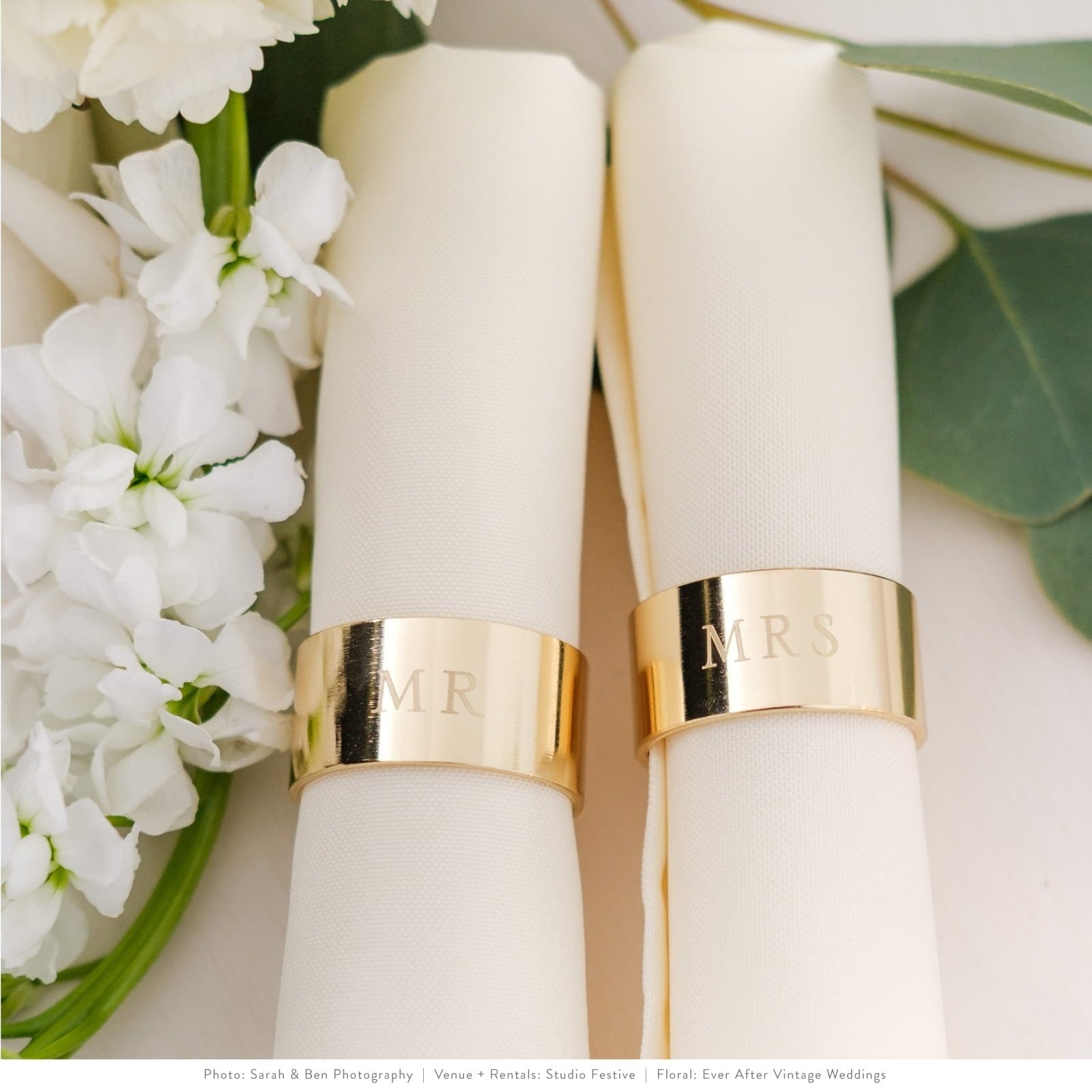 Mr and Mrs Napkin Rings - 2 Count Gartner Studios Napkin Ring 36155