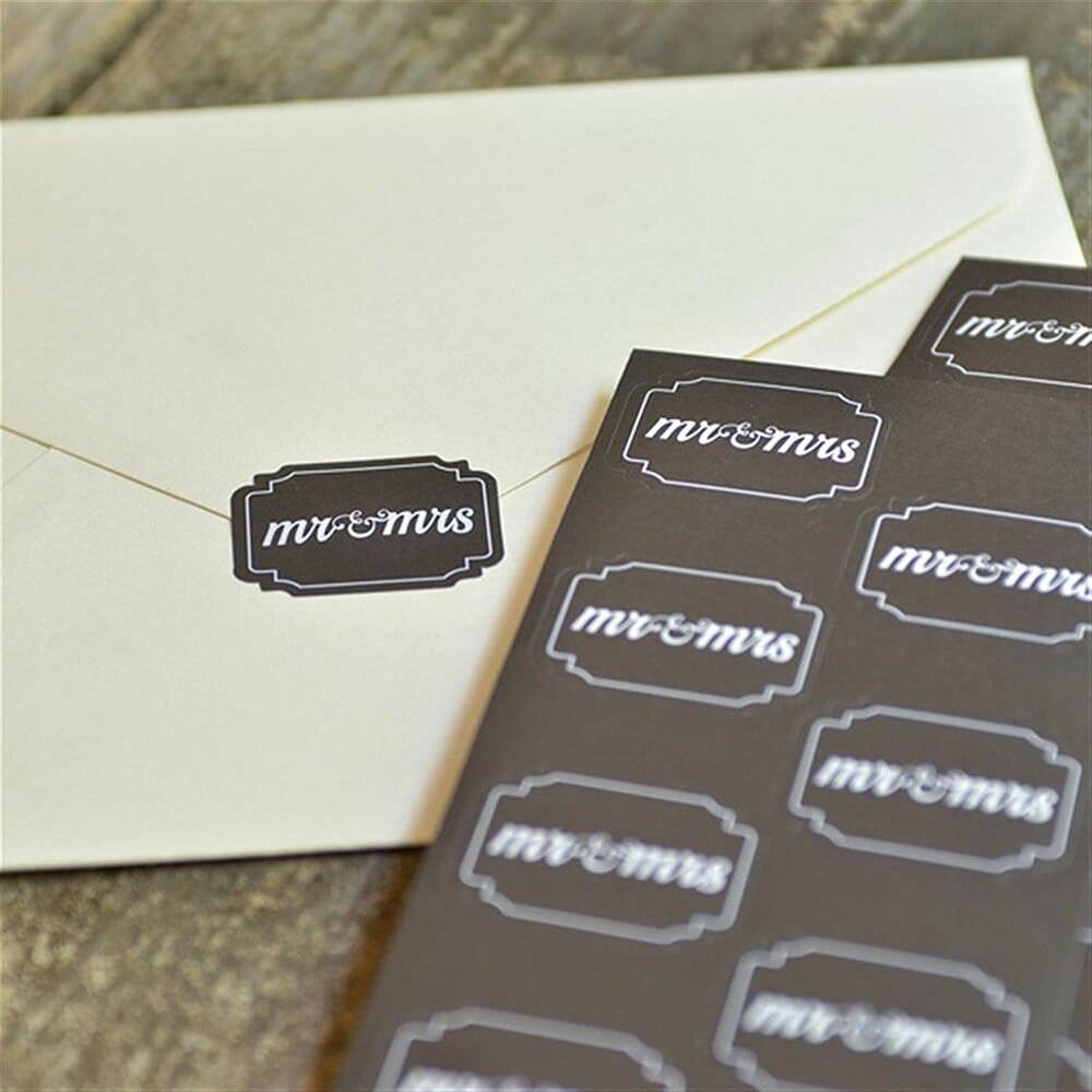 Mr. &amp; Mrs. Adhesive Envelope Seals - 50 Count Gartner Studios Seals 14275