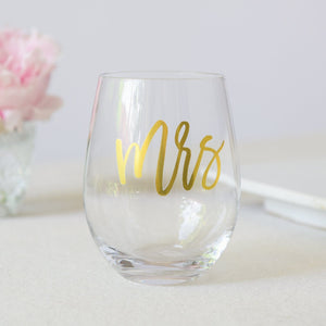 Mrs Stemless Wine Glass Gartner Studios Drinking Glass 42329