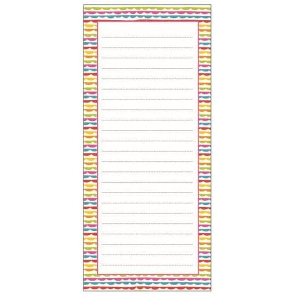 Multicolored Scalloped Stripes List Pad Gartner Studios Notepads 80269