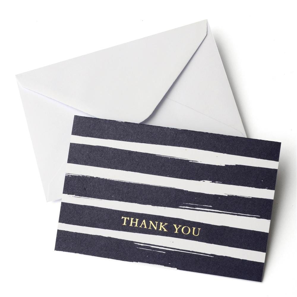Navy And Gold Foil Brushstroke Thank You Cards Gartner Studios Cards - Thank You 83768