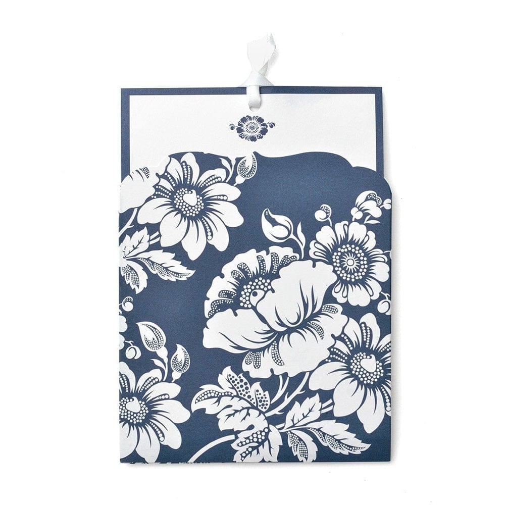 Navy Floral Pocket Note Card Set Gartner Studios Note Cards 13553