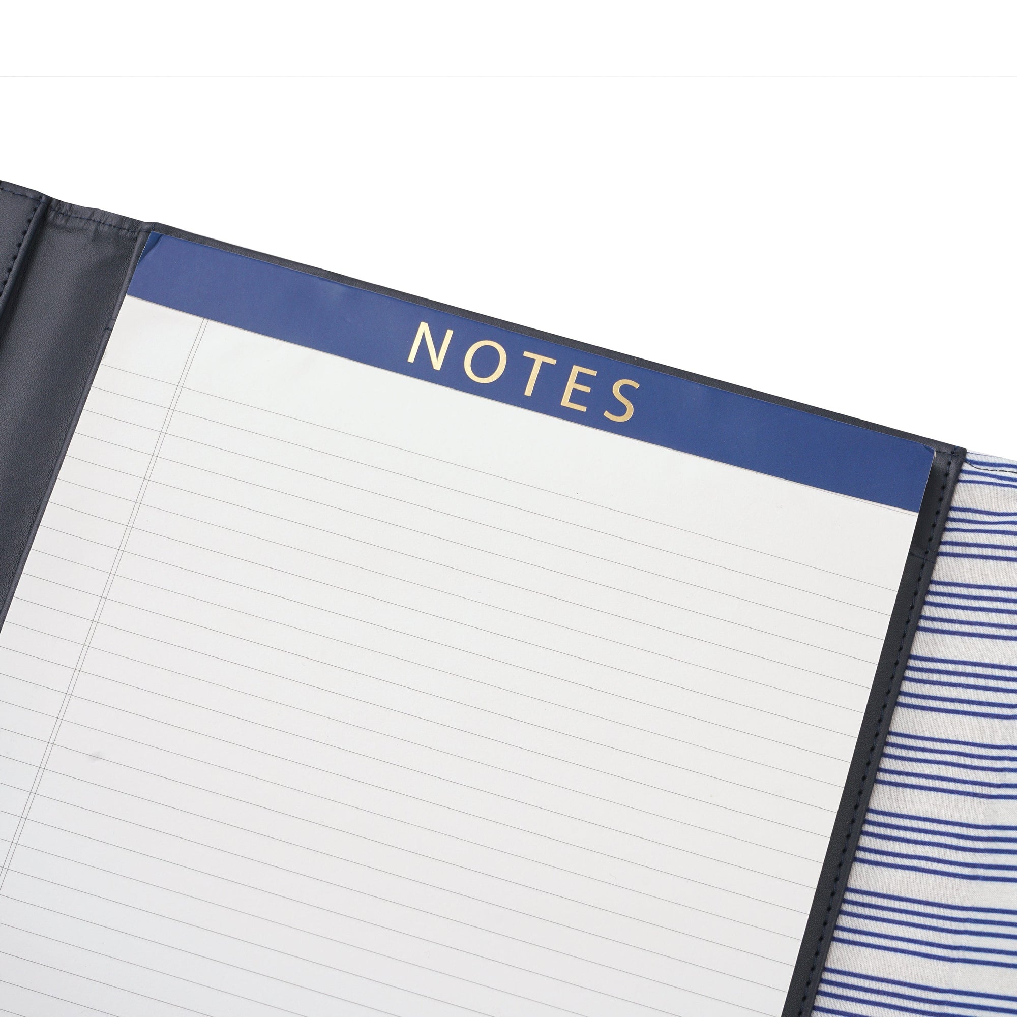 Navy Strip Padfolio Gartner Studios Notebooks