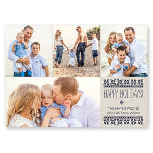 Nordic Holiday Card Cobalt Gartner Studios Christmas Card 95455