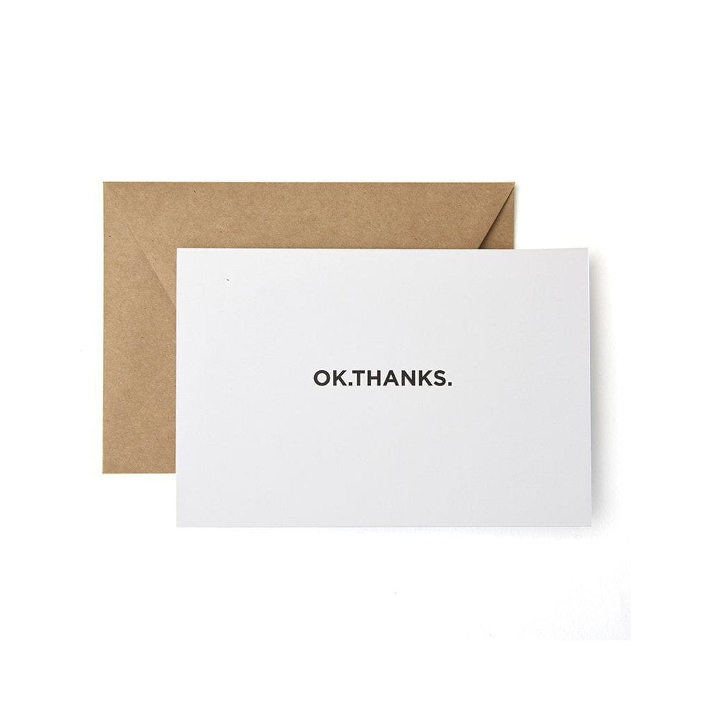 &#39;Ok. Thanks&#39; Folded Note Card Gartner Studios Cards - Thank You 34558
