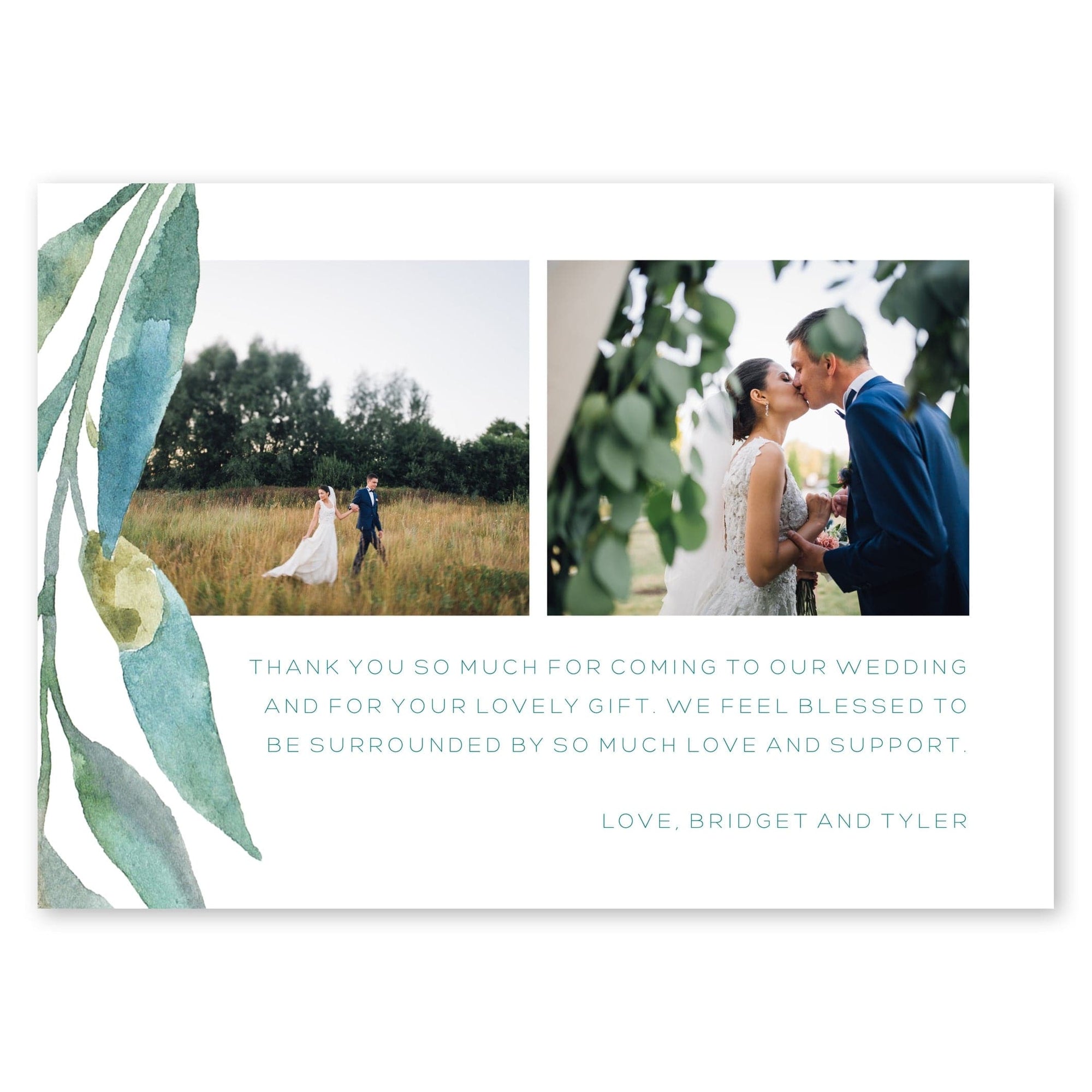 Olive Leaves Wedding Thank You Gartner Studios Cards - Thank You