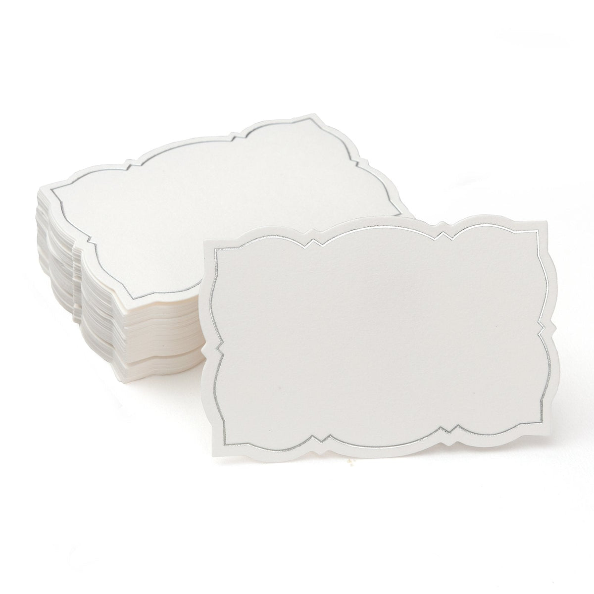 Ornate Border Place Cards - 50 Count Silver Gartner Studios Place Cards 34976