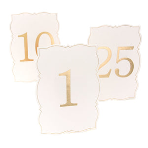 Ornate Wedding Table Numbers 1-25 Gold Gartner Studios Table Numbers 37425