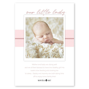 Our Little Lady Baby Announcement Gartner Studios Baby Announcement