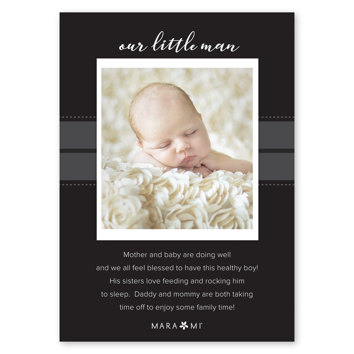Our Little Man Baby Announcement Gartner Studios Baby Announcement