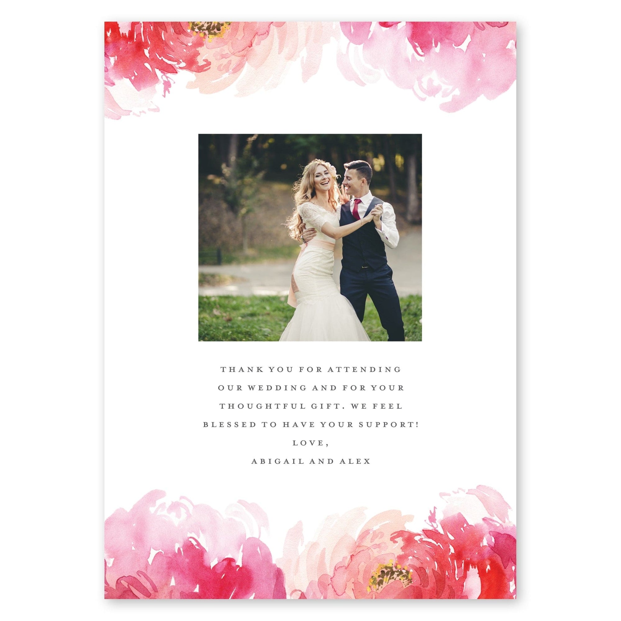 Painted Blooms Wedding Thank You Gartner Studios Cards - Thank You