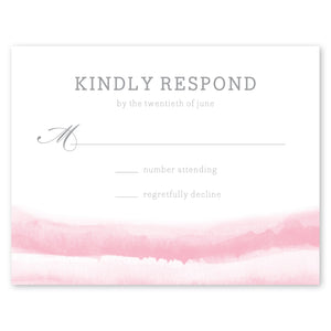 Painted Marble Wedding Response Card Pink Gartner Studios Wedding Invitation 10433