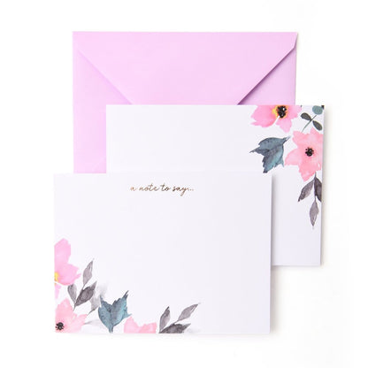 Painterly Pastel Pink Note Card Set Gartner Studios Note Cards 36080