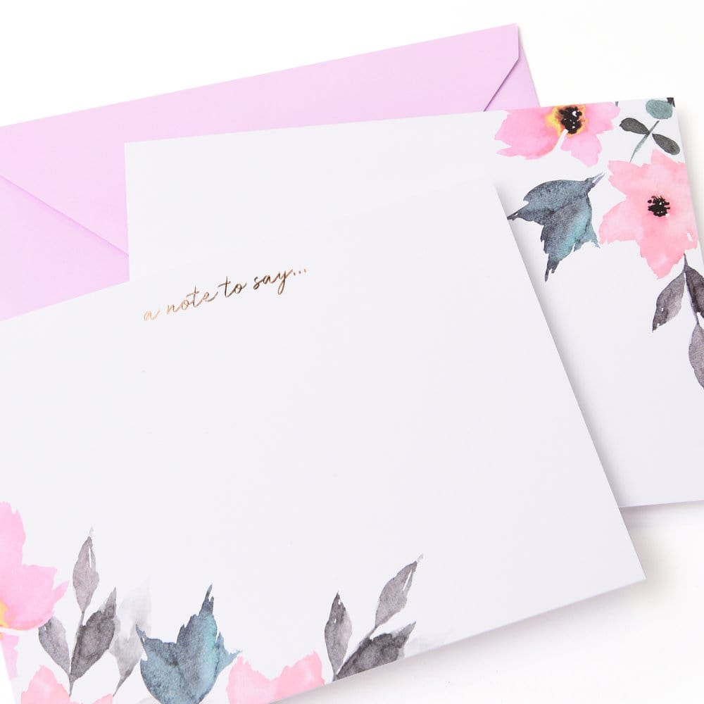 Painterly Pastel Pink Note Card Set | Gartner Studios
