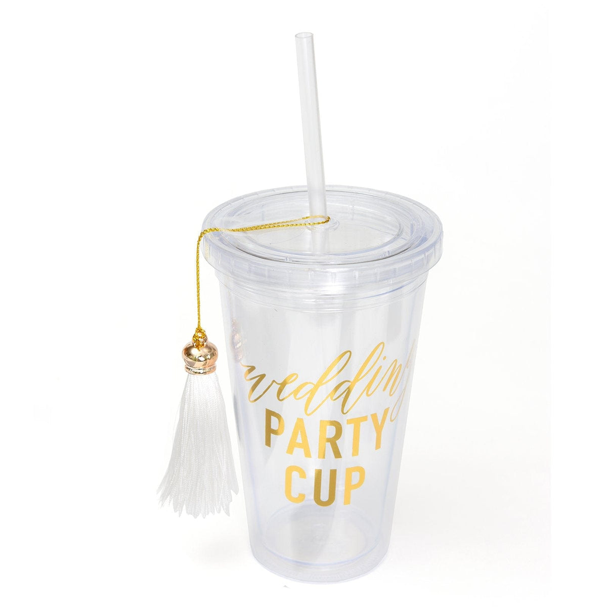 &#39;Party Cup&#39; Tumbler with Straw Gartner Studios Drinking Glass 42331