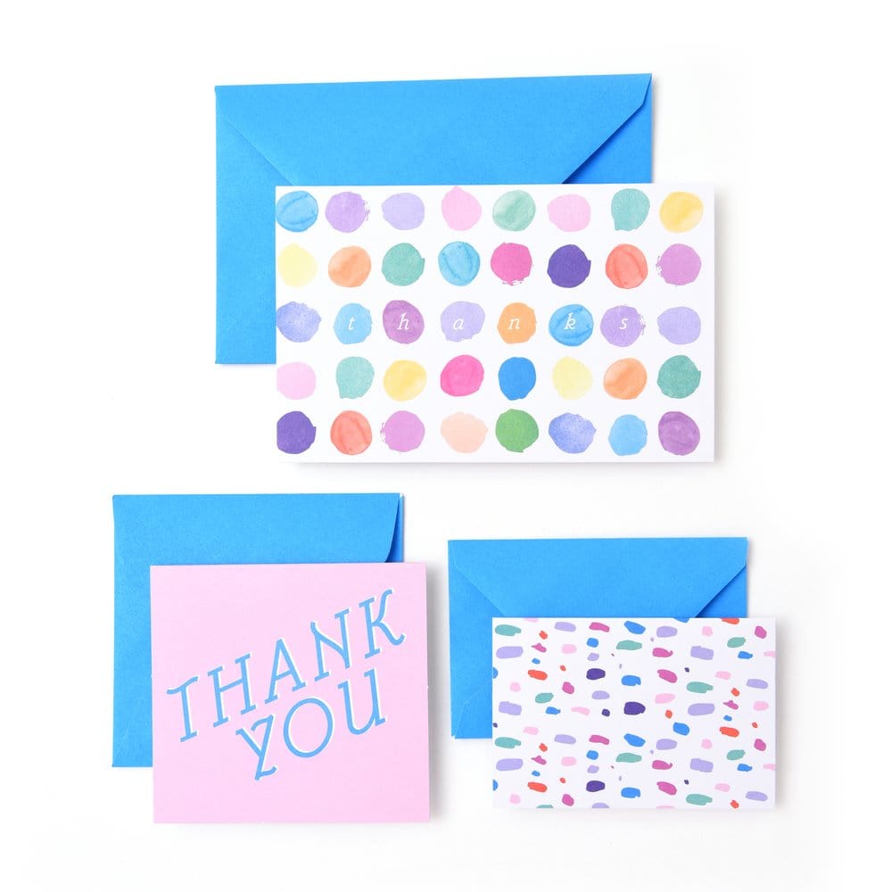 Pastel Painterly Dots Thank You Cards Gartner Studios Cards - Thank You 32858