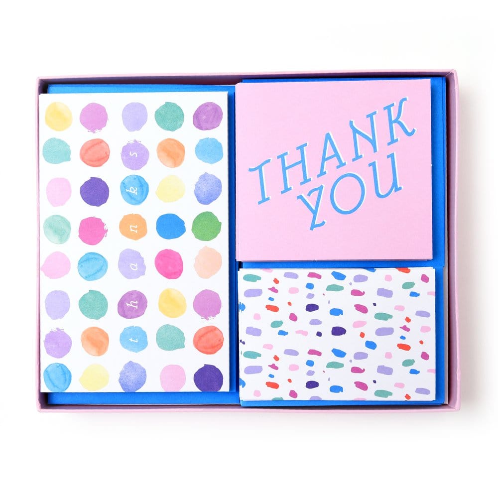 Pastel Painterly Dots Thank You Cards Gartner Studios Cards - Thank You 32858