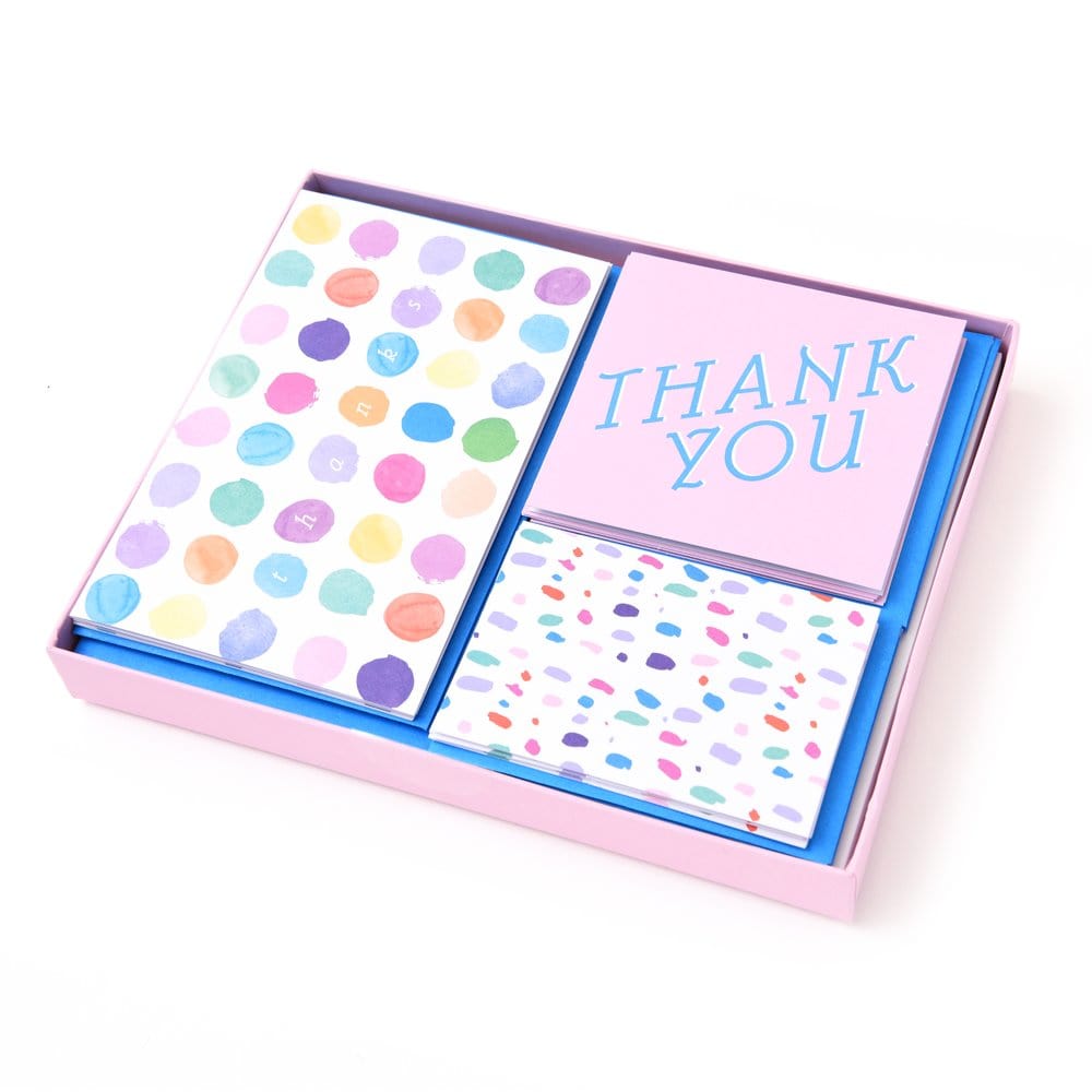 Pastel Painterly Dots Thank You Cards Gartner Studios Cards - Thank You 32858