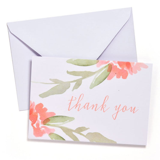 Peach Watercolor Floral Thank You Cards Gartner Studios Cards - Thank You 47801