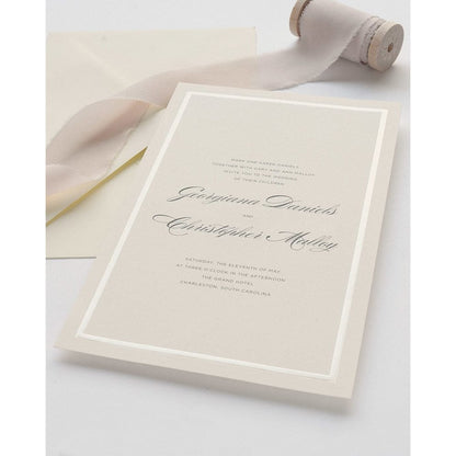 Pearl Border Print At Home Wedding Invitation Kit Gartner Studios Invitations