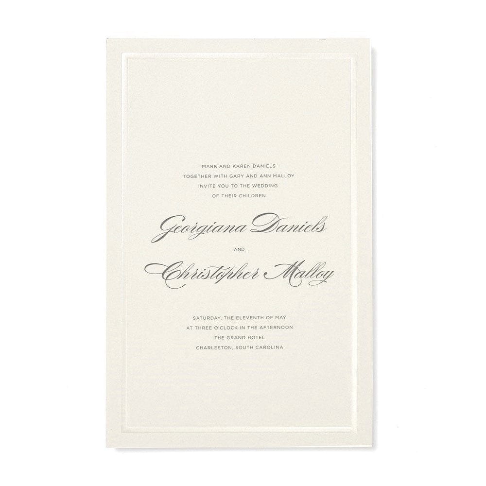 Pearl Border Print At Home Wedding Invitation Kit Gartner Studios