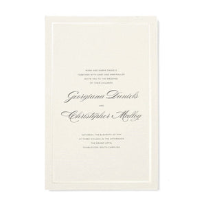 Pearl Border Print At Home Wedding Invitation Kit Ivory Gartner Studios Invitations 61007