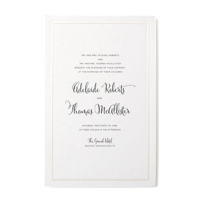 Pearl Border Print At Home Wedding Invitation Kit White Gartner Studios Invitations 61001