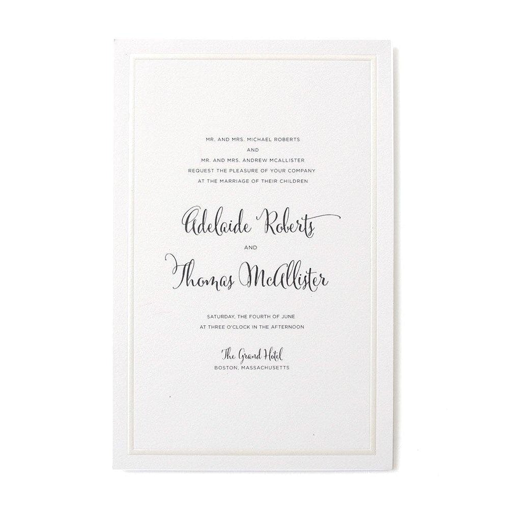 Pearl Border Print At Home Wedding Invitation Kit Gartner Studios