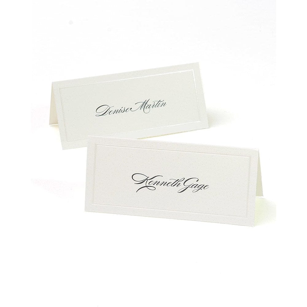 Pearl Border Printable Place Cards Ivory Gartner Studios Place Cards 83004