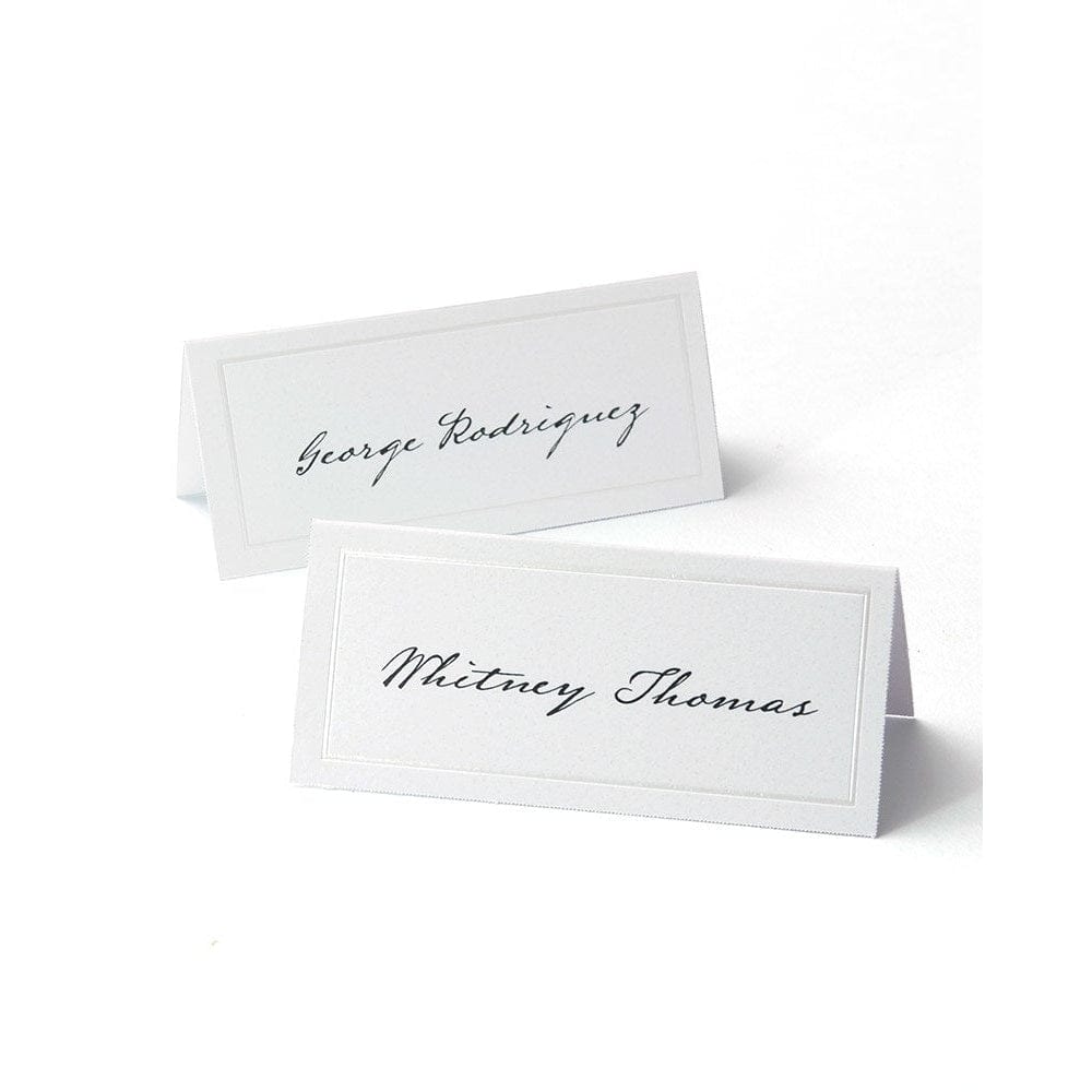 Pearl Border Printable Place Cards