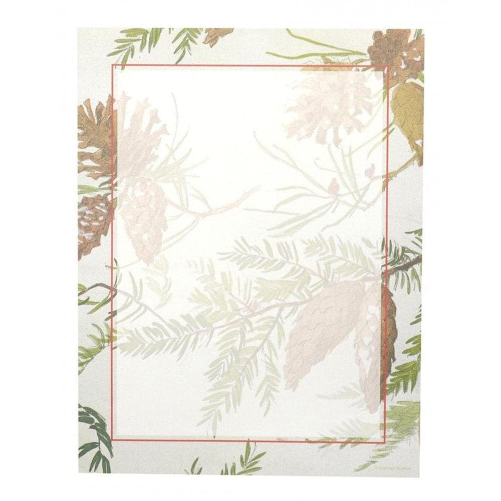 Gartner Studios Modern Damask Silver Foil Stationery - 40 Sheets 8.5x11 Inch Letterhead With Free Online Template