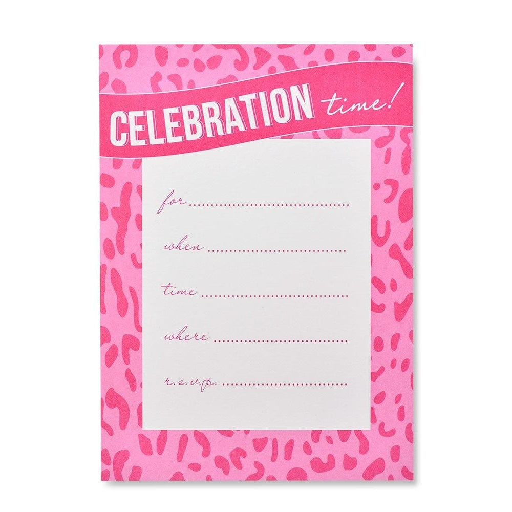 Pink Cheetah Write-In Invitations Gartner Studios Invitations 81043
