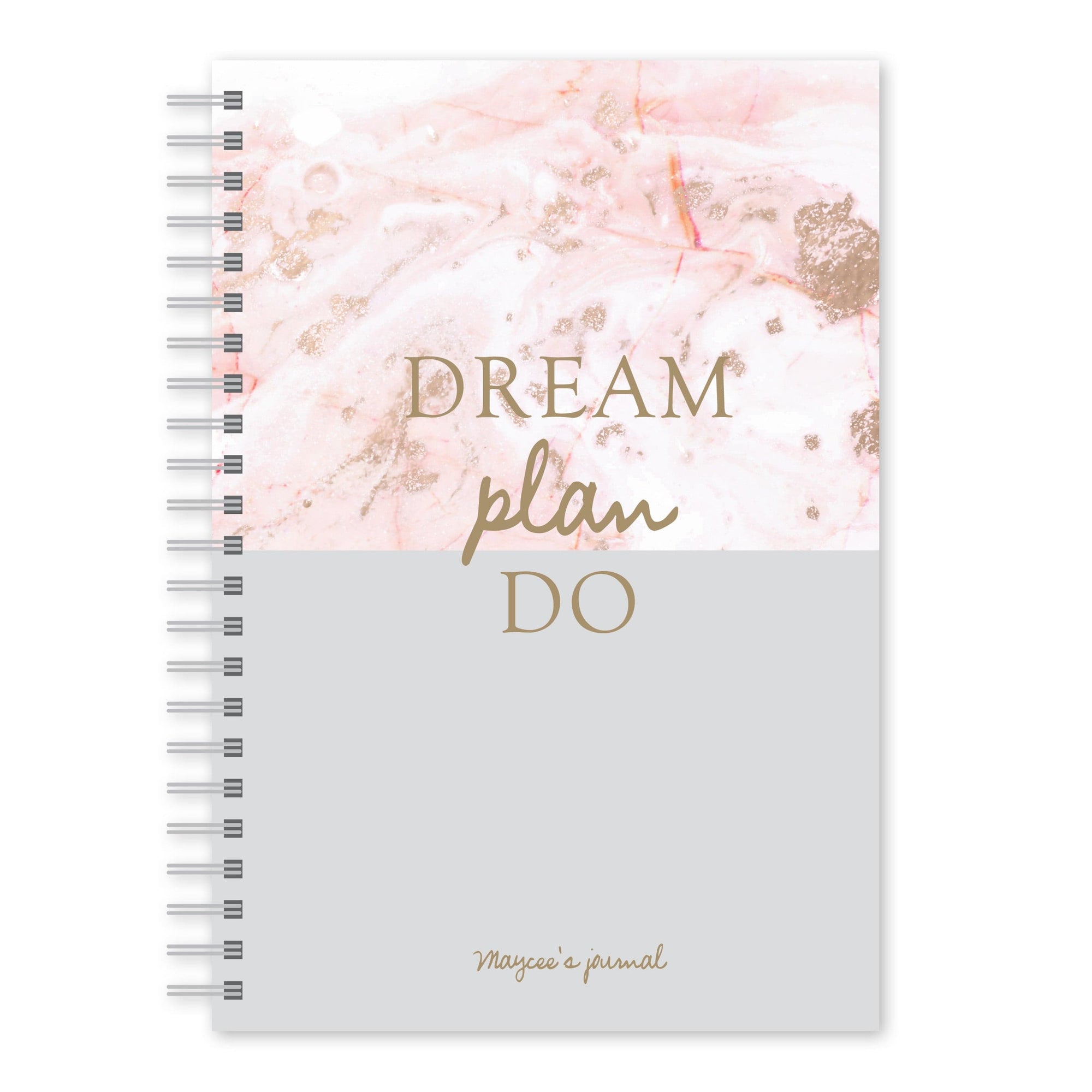 Pink Marble Custom Notebook Gray Gartner Studios Notebooks 97518