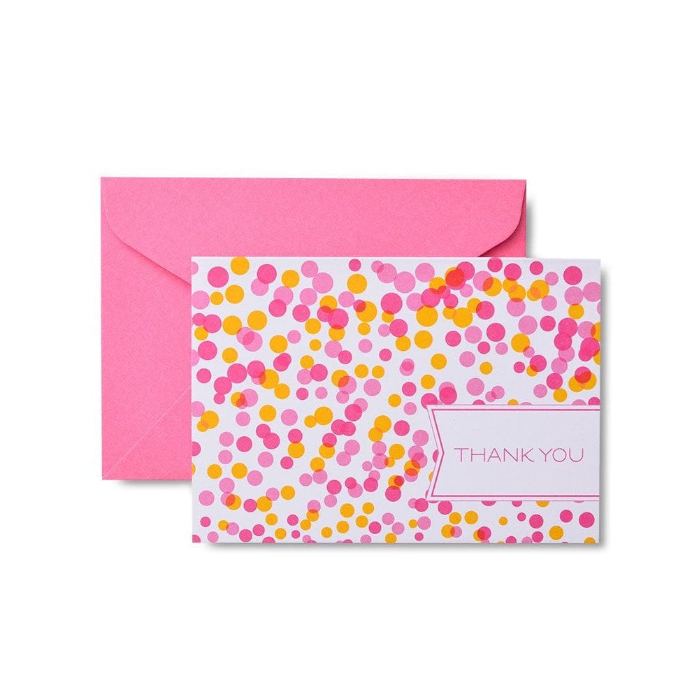 Pink &amp; Orange Polka Dot Thank You Cards Gartner Studios Cards - Thank You 71209