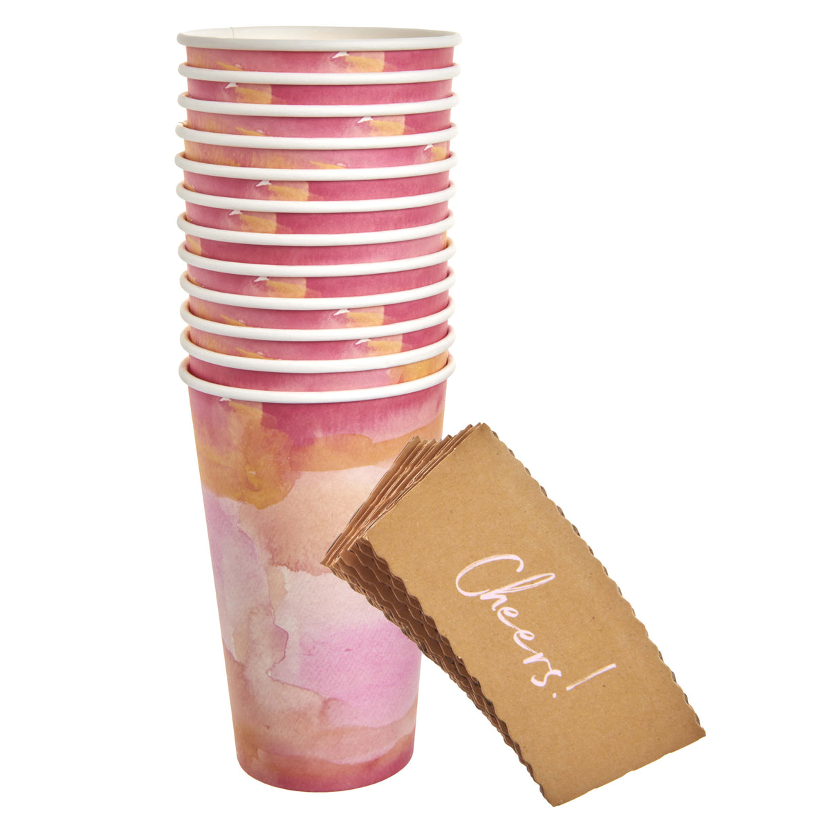 Pink Wash Hot or Cold Cups - 12 Count Roobee Drinkware 94880