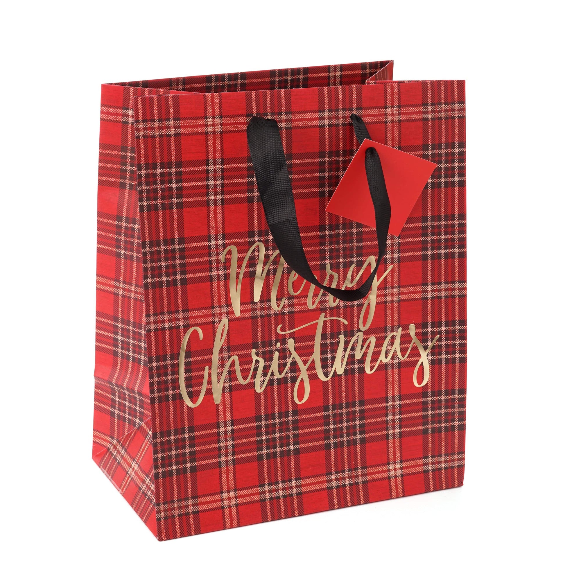 Plaid Merry Christmas Medium Gift Bag Gartner Studios Gift Bags 54791