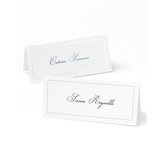 Platinum Foil Border Printable Place Cards Gartner Studios Place Cards 83003