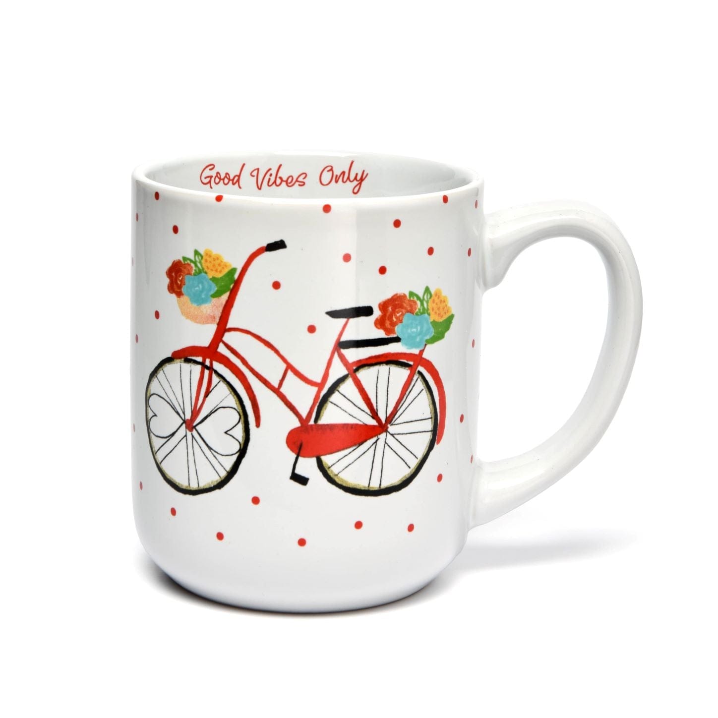 Polka Dot Bicycle Mug Gartner Studios Drinkware 37322