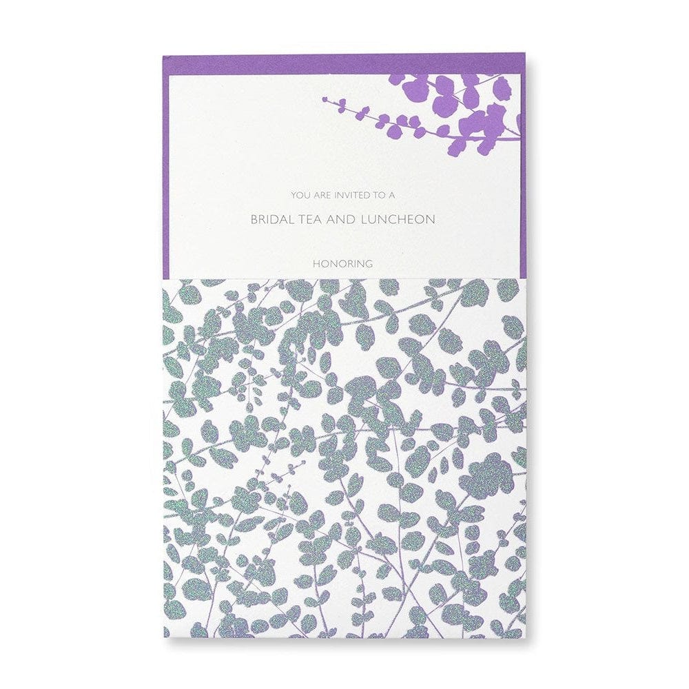 Purple Glitter Branches Print At Home Invitations Gartner Studios Invitations 90349