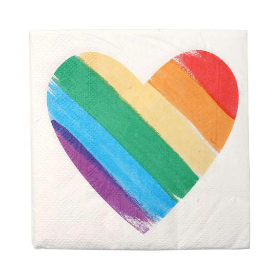 Rainbow Heart Cocktail Napkins Gartner Studios Napkins 41938