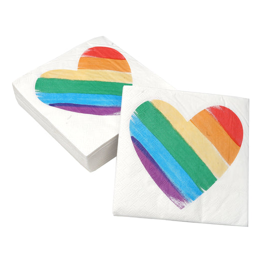 Rainbow Heart Cocktail Napkins Gartner Studios Napkins 41938