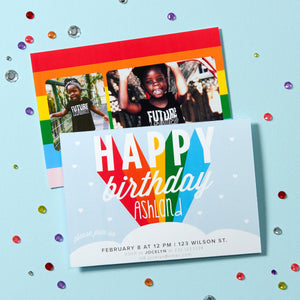 Rainbow Stripes Birthday Invitation Gartner Studios Birthday Invitation